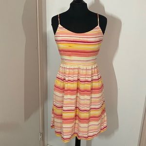 GAP Dress Spaghetti Straps Pink Multi